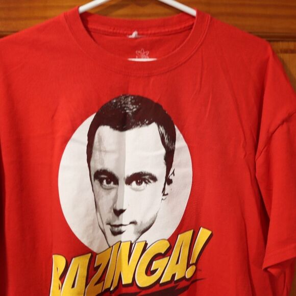 Big Bang Theory Bazinga Sheldon Red T-Shirt XL Ripple Junction Pop Culture - Picture 3 of 10